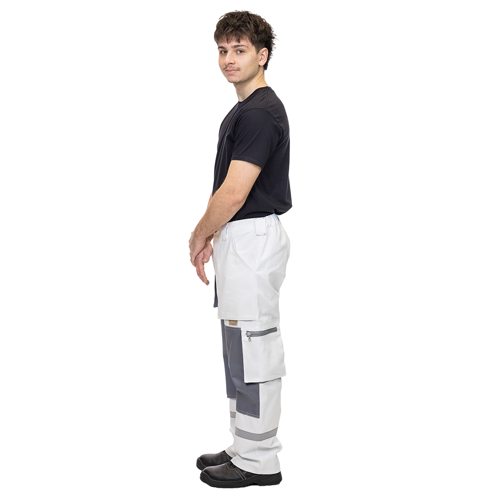 V-Tex fehér-szürke derekas nadrág - Image 3