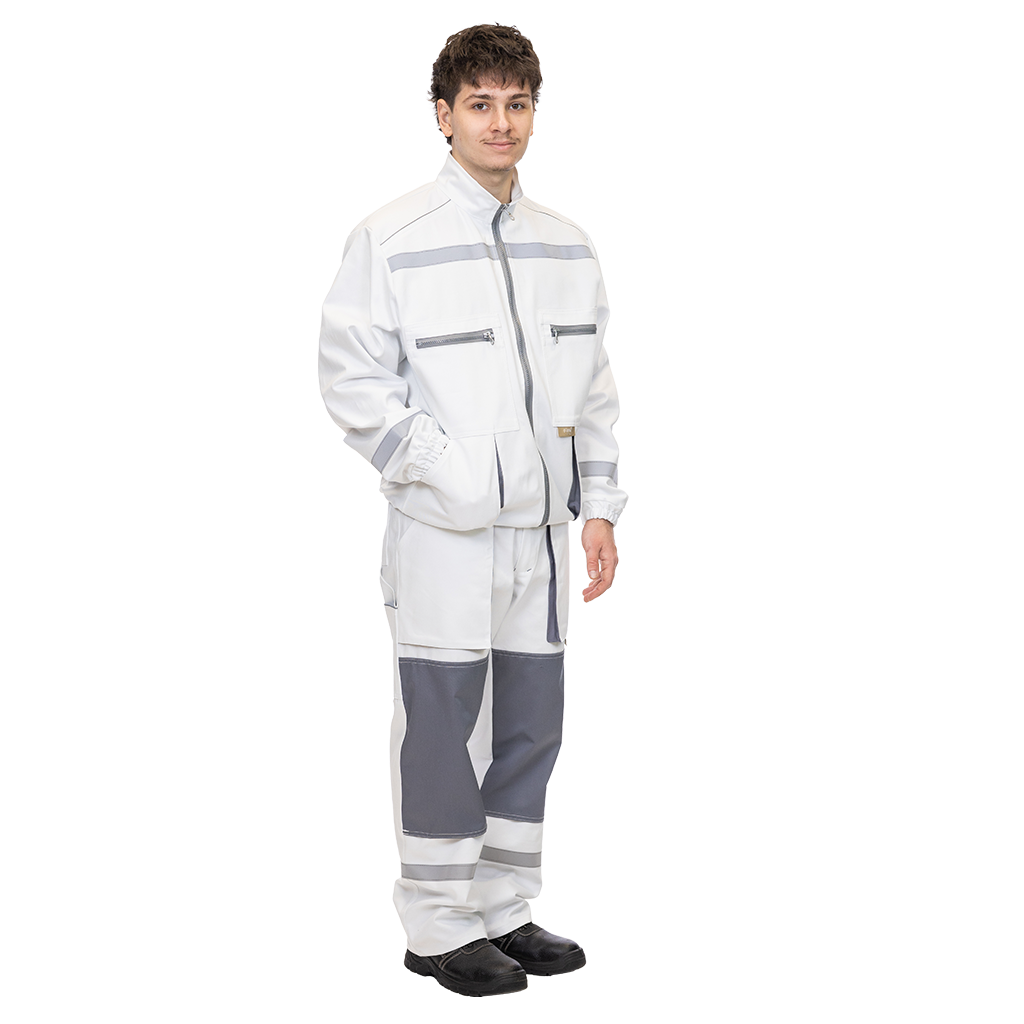 V-Tex fehér-szürke kantáros szett - Image 6
